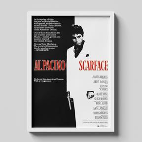 Scarface Al Pacino Minimal Black White Classic Poster