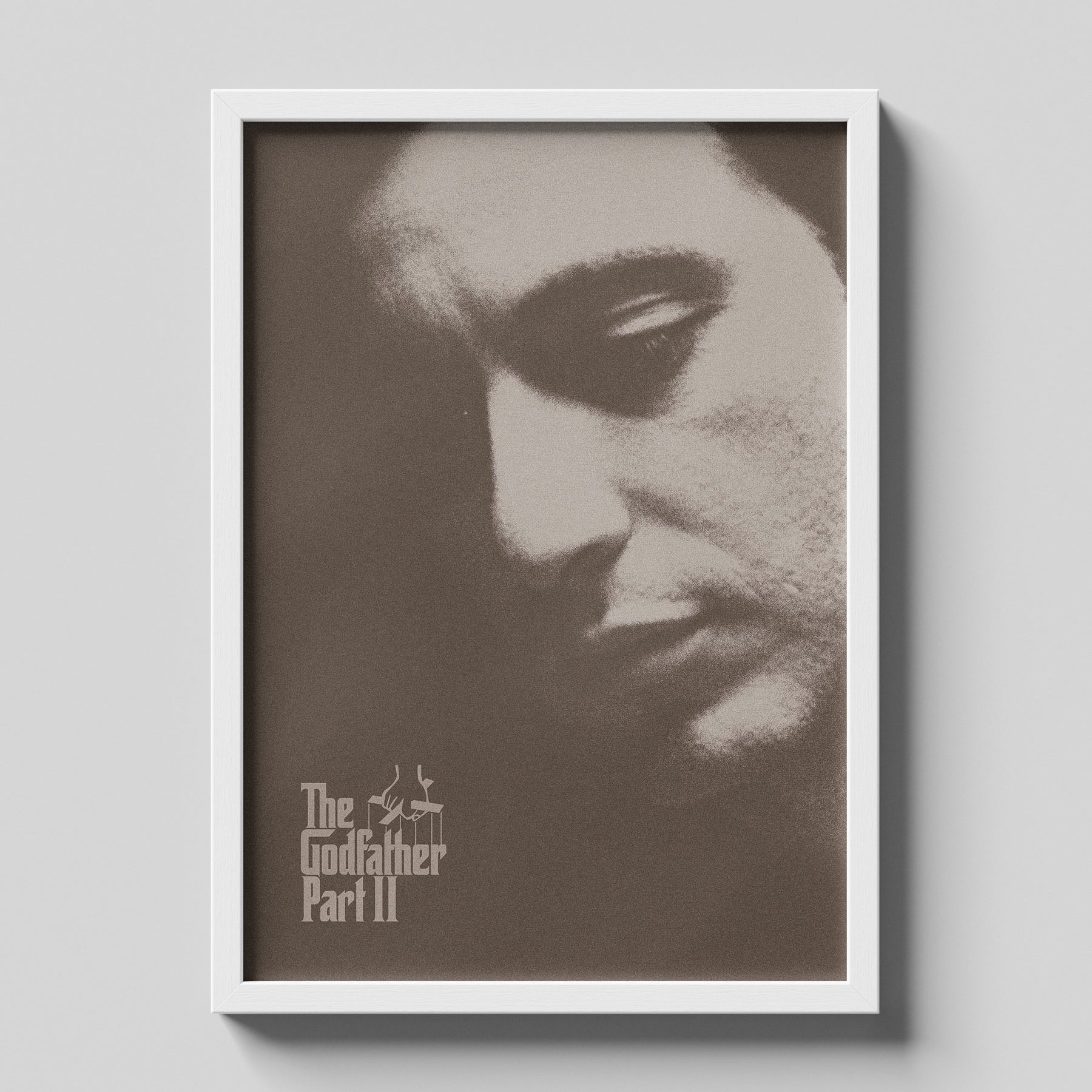 The Godfather Part II Vintage Sepia Minimalist Movie Poster