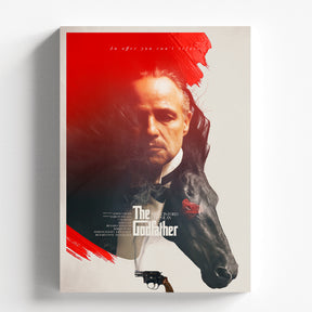Godfather Cinematic Portrait Mafia Classic Movie Art Poster