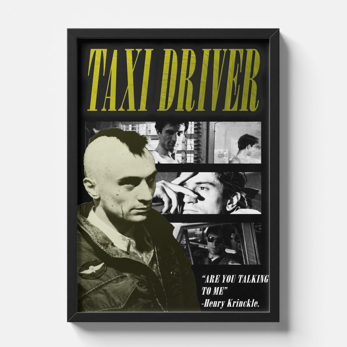 Taxi Driver Gritty Collage Retro Movie Poster Print