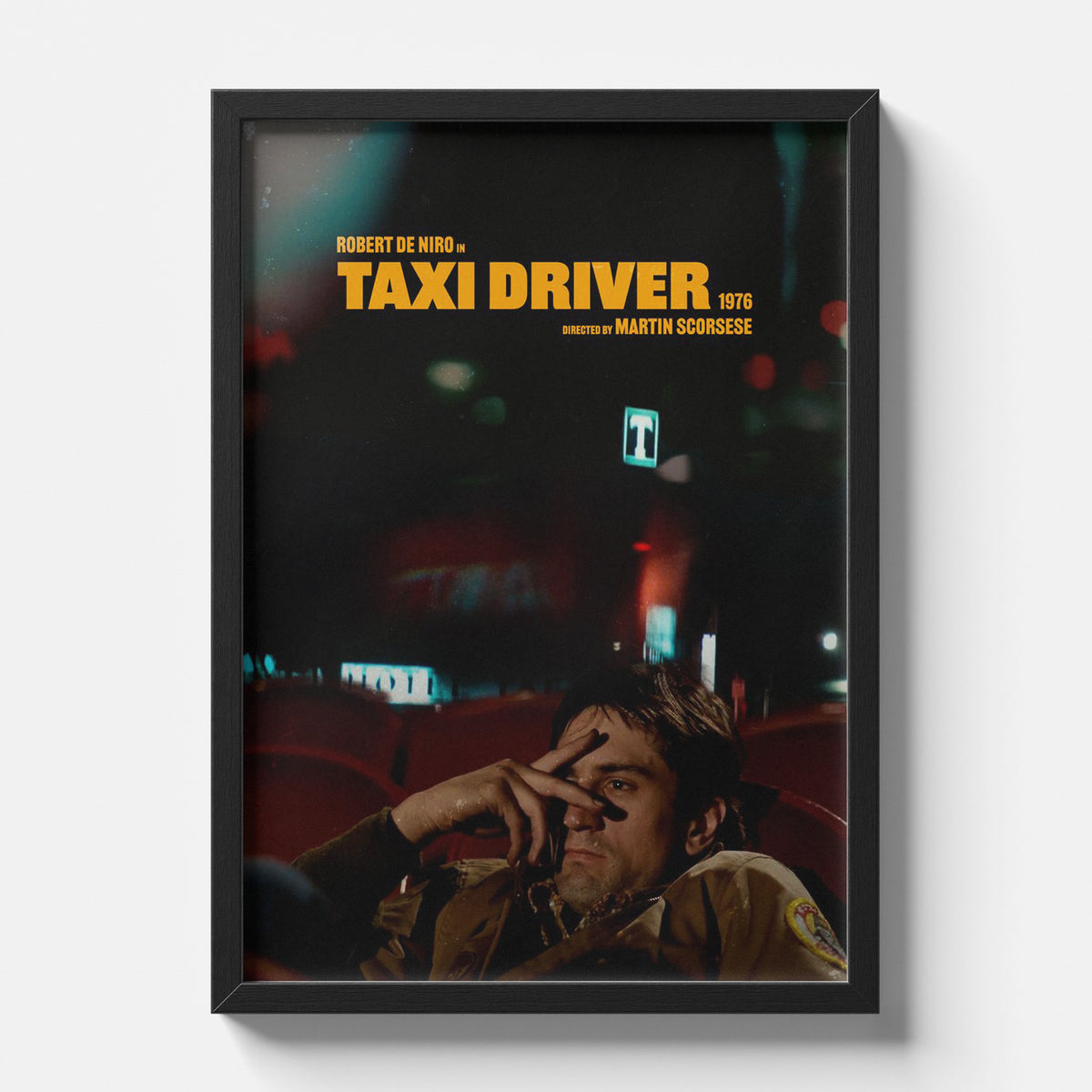 Taxi Driver 1976 Neon Cinema Movie Poster Print