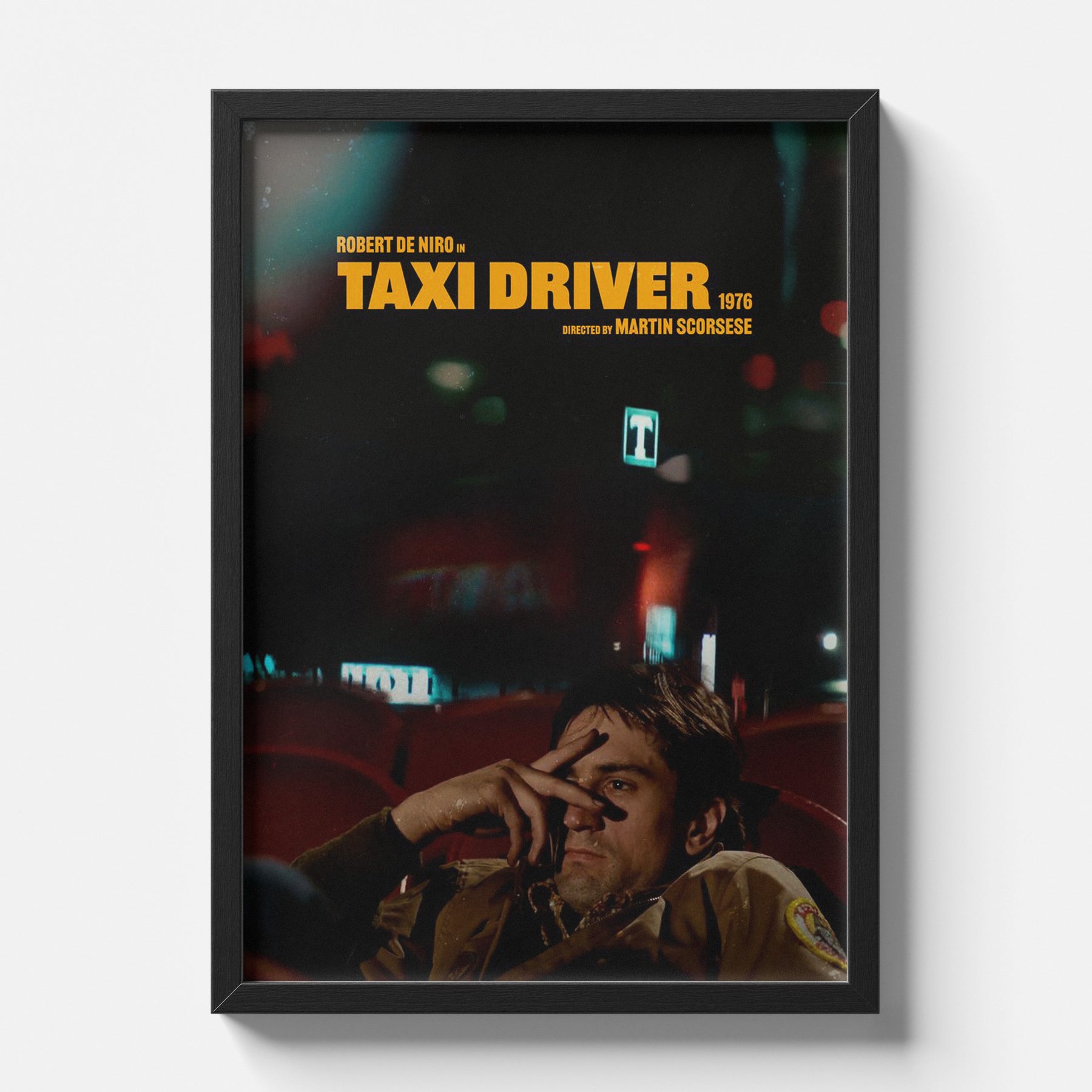 Taxi Driver 1976 Neon Cinema Movie Poster Print