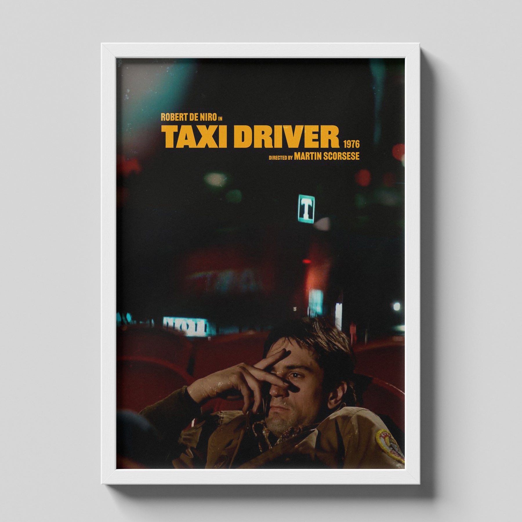 Taxi Driver 1976 Neon Cinema Movie Poster Print