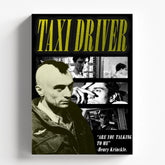 Taxi Driver Gritty Collage Retro Movie Poster Print
