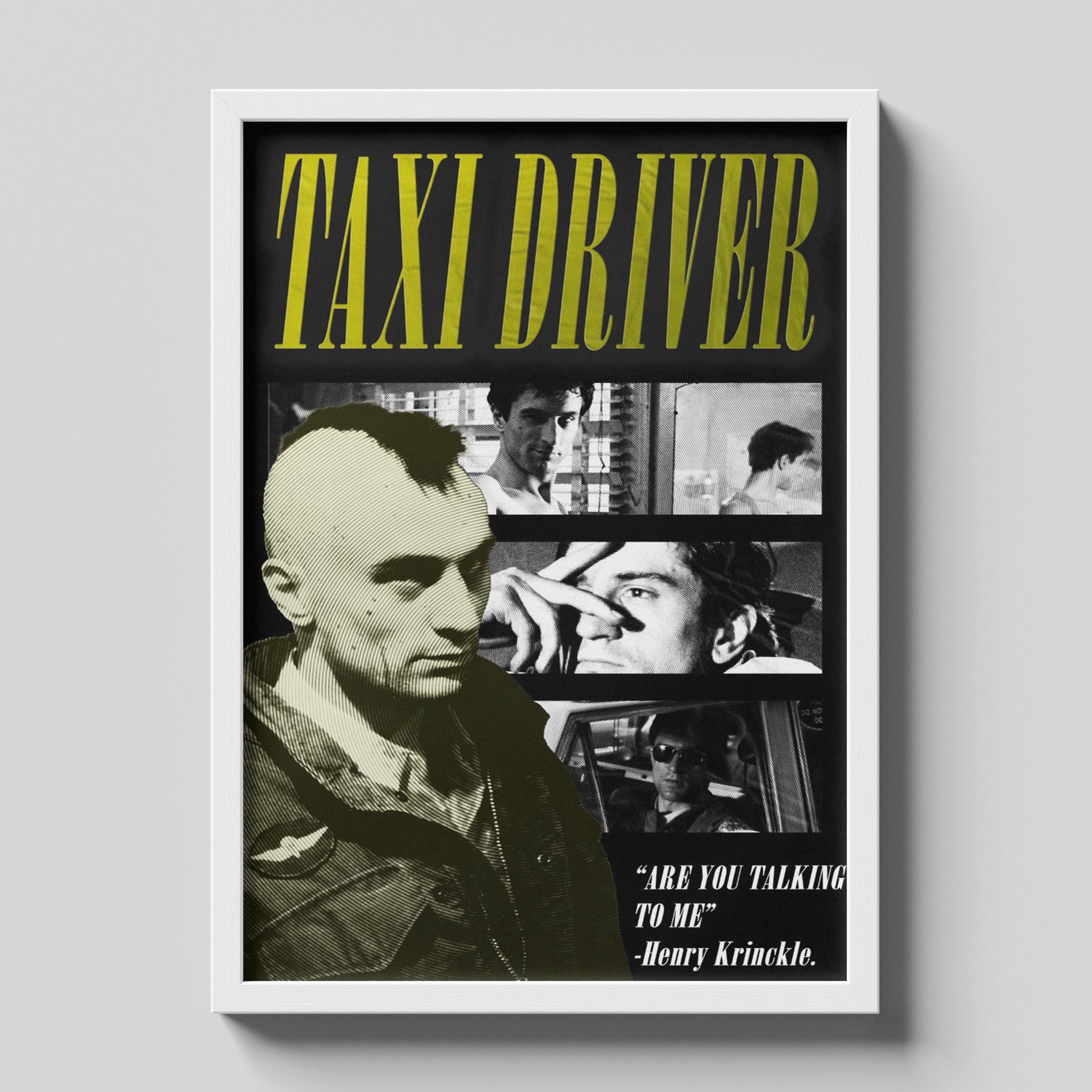 Taxi Driver Gritty Collage Retro Movie Poster Print
