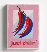 Pop Art Chili Peppers with Text
