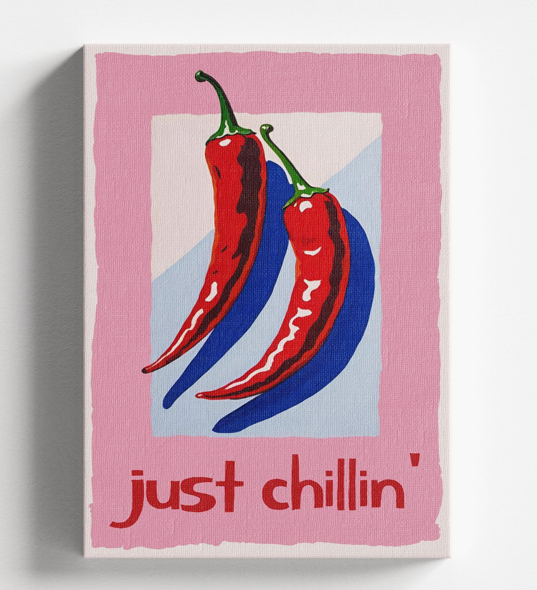 Pop Art Chili Peppers with Text
