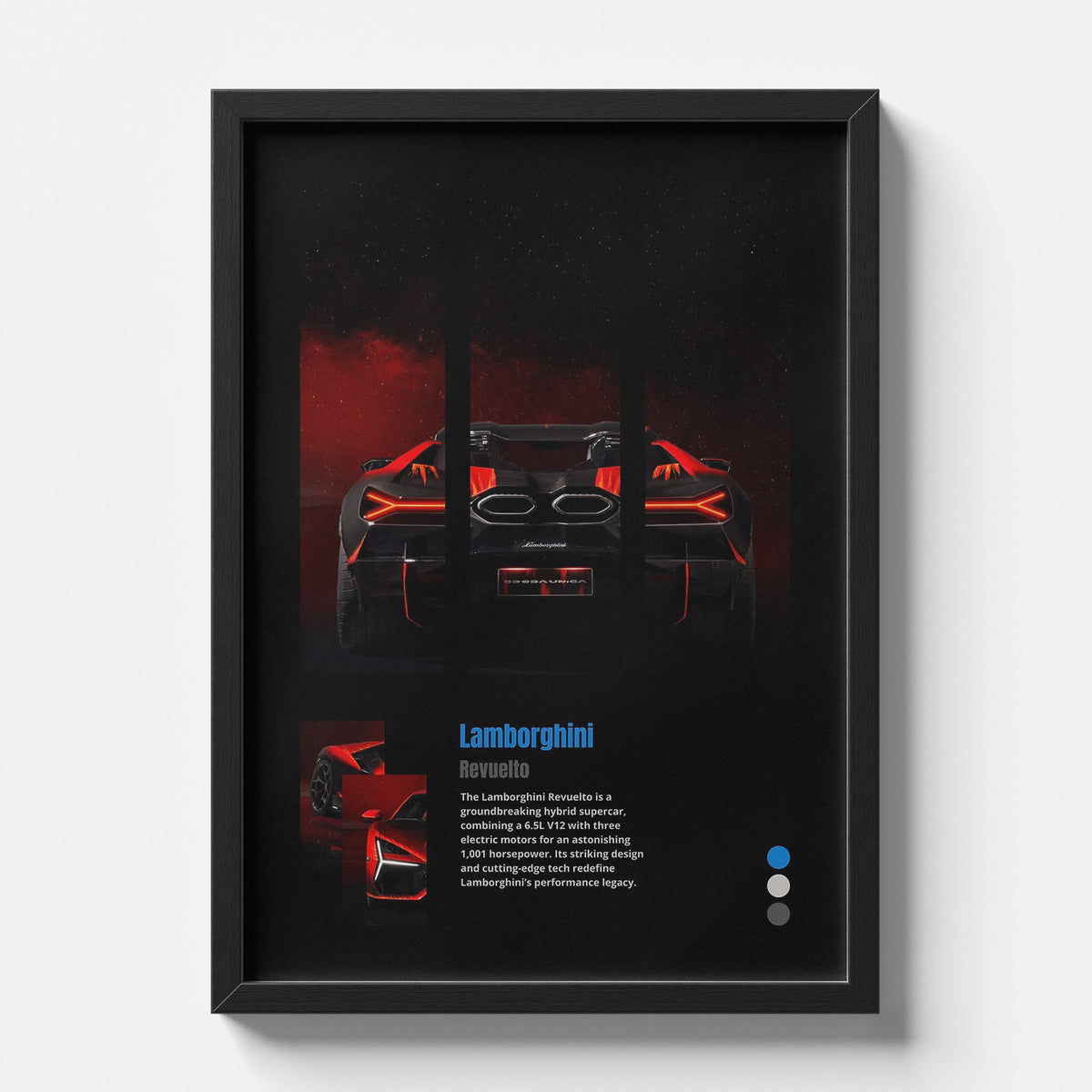 Lamborghini Revuelto Hybrid Supercar Poster | Modern V12 Hypercar Wall Art