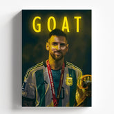 Lionel Messi GOAT Poster | World Cup Champion Football Wall Art
