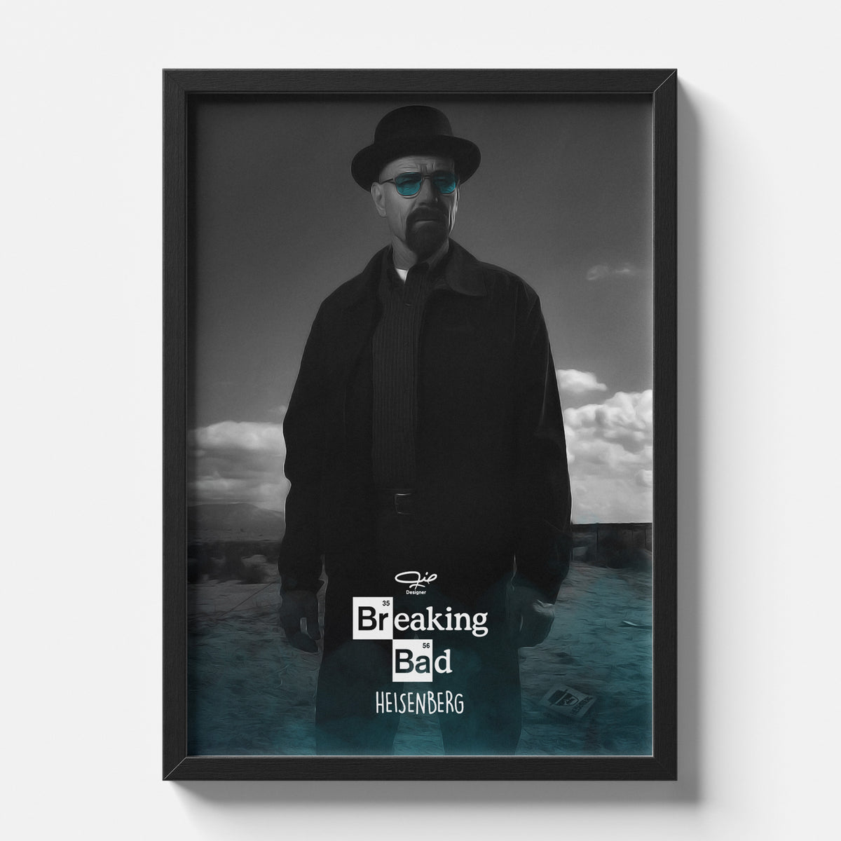Breaking Bad Heisenberg Minimal Noir Poster