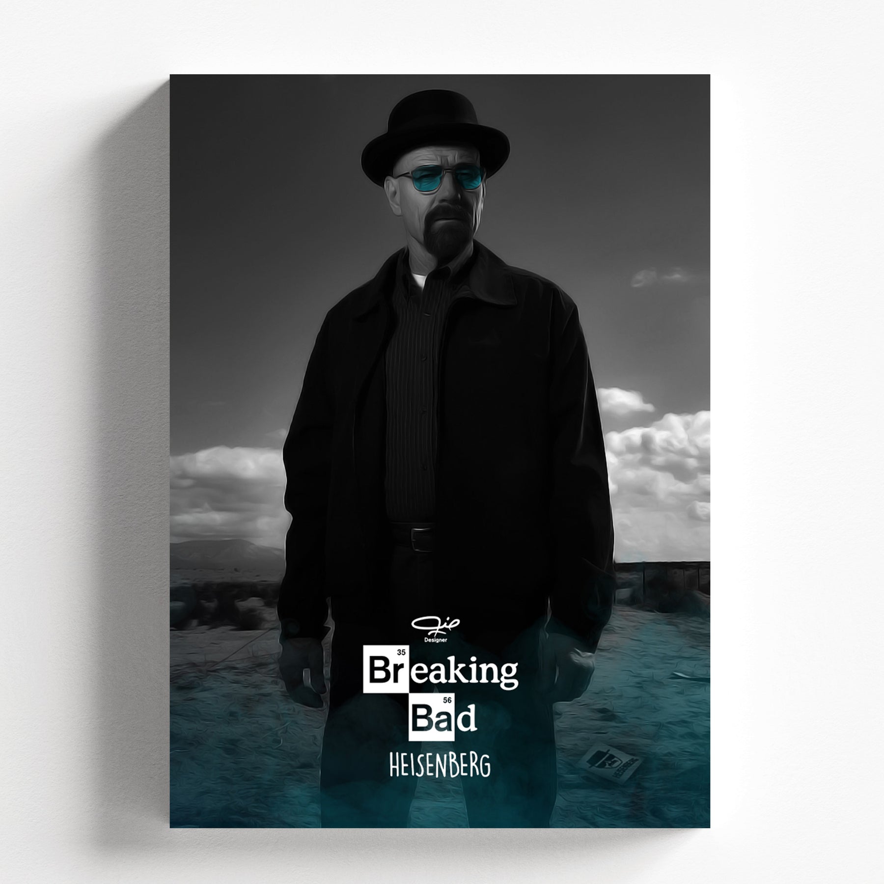 Breaking Bad Heisenberg Minimal Noir Poster