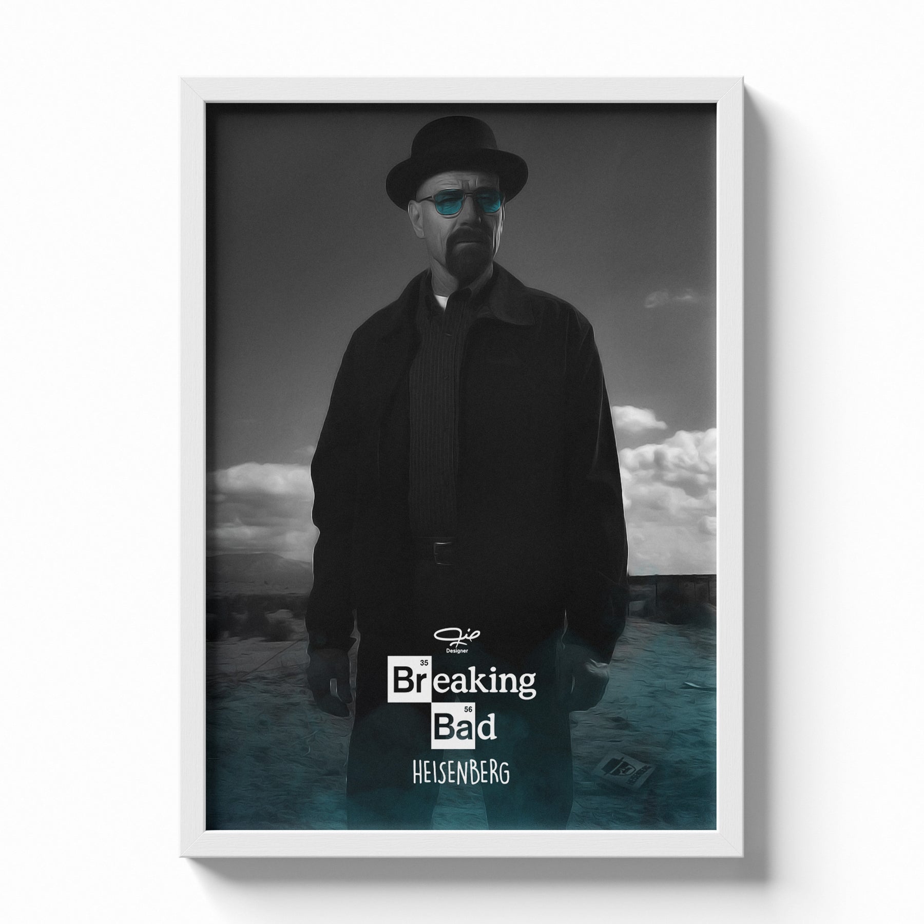Breaking Bad Heisenberg Minimal Noir Poster