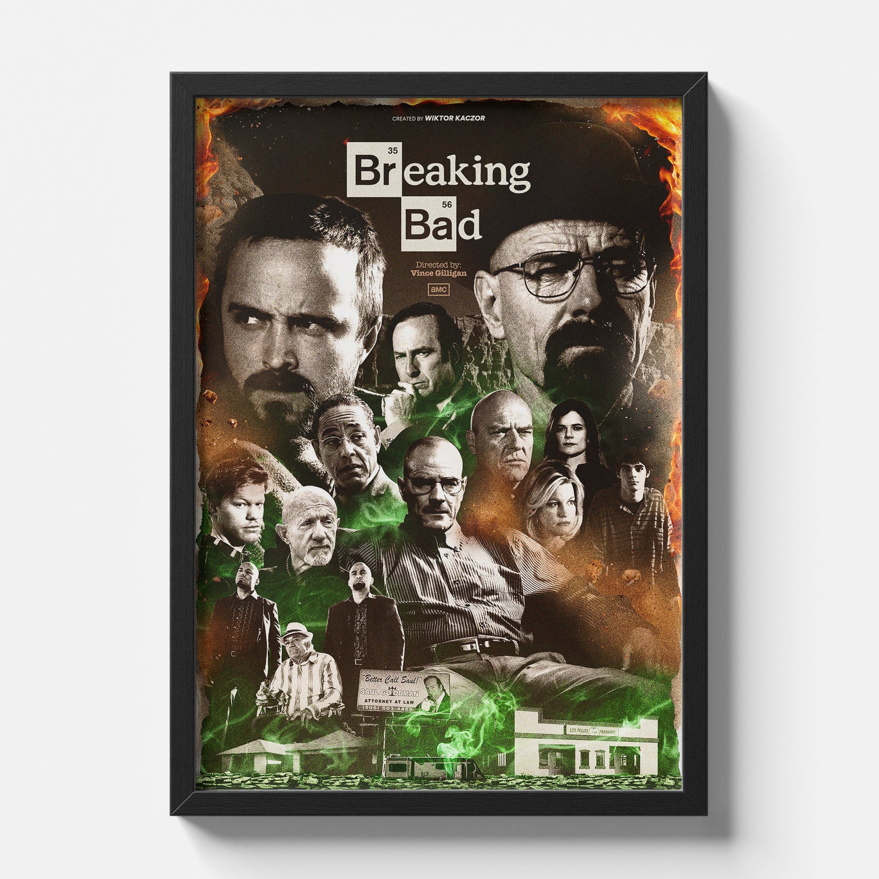 Breaking Bad Complete Cast Collage Poster