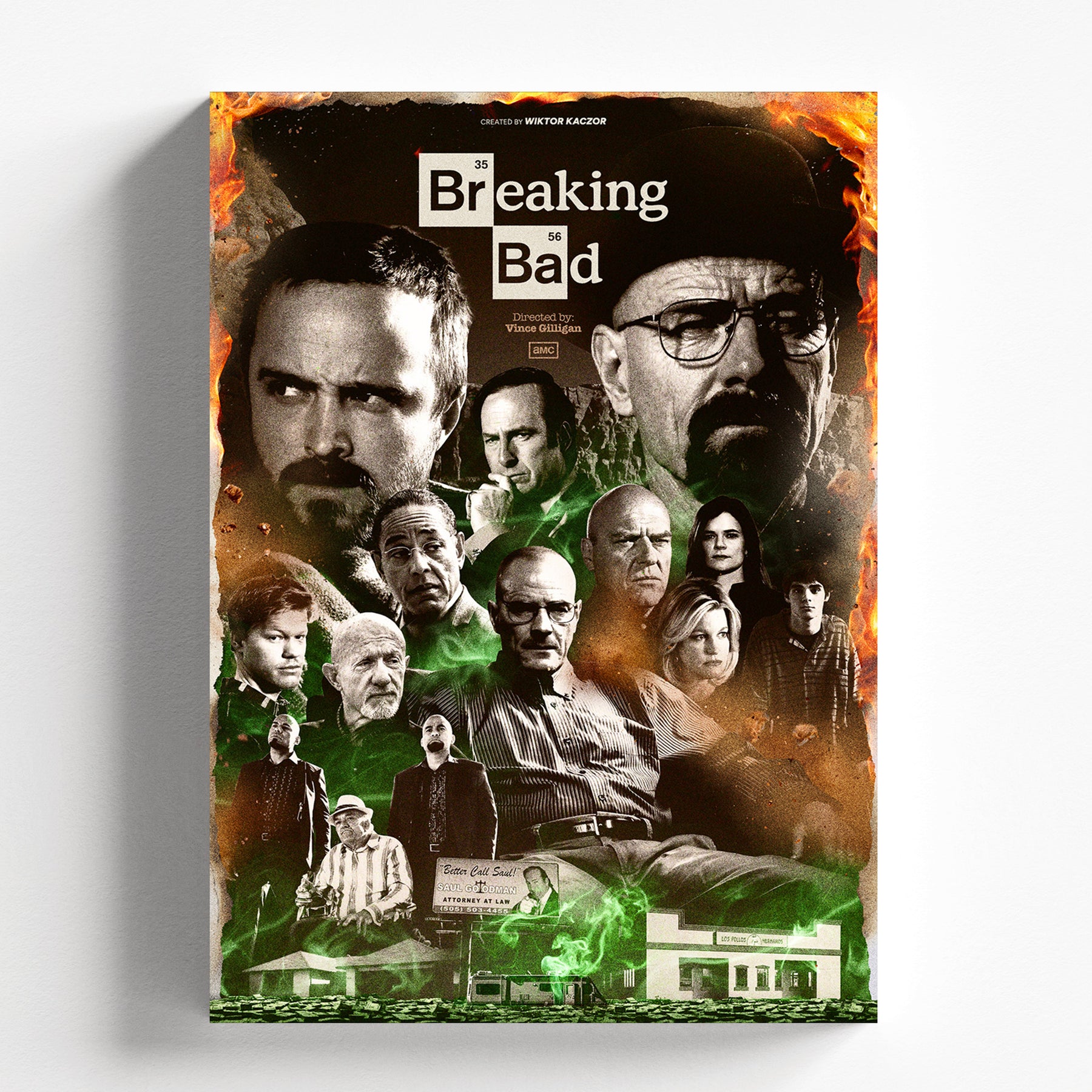 Breaking Bad Complete Cast Collage Poster