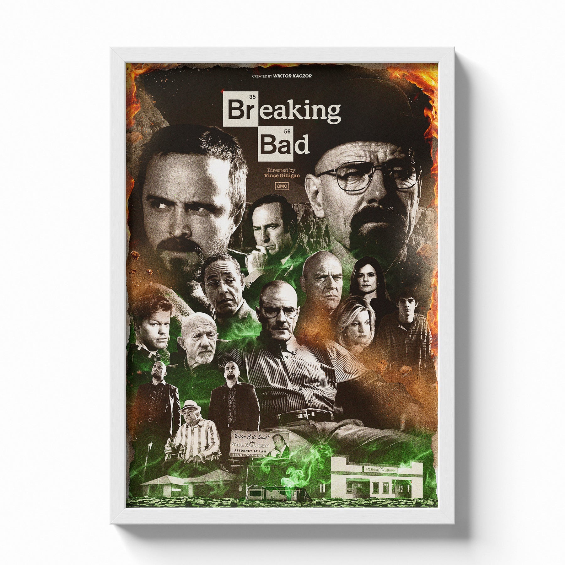 Breaking Bad Complete Cast Collage Poster
