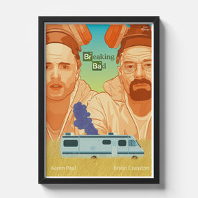 Breaking Bad Jesse & Walter Illustrated Desert Poster