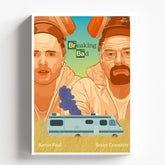 Breaking Bad Jesse & Walter Illustrated Desert Poster