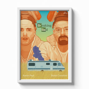 Breaking Bad Jesse & Walter Illustrated Desert Poster