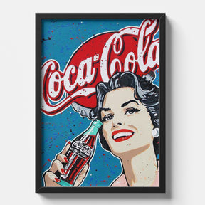 Retro Woman with Coca-Cola Bottle