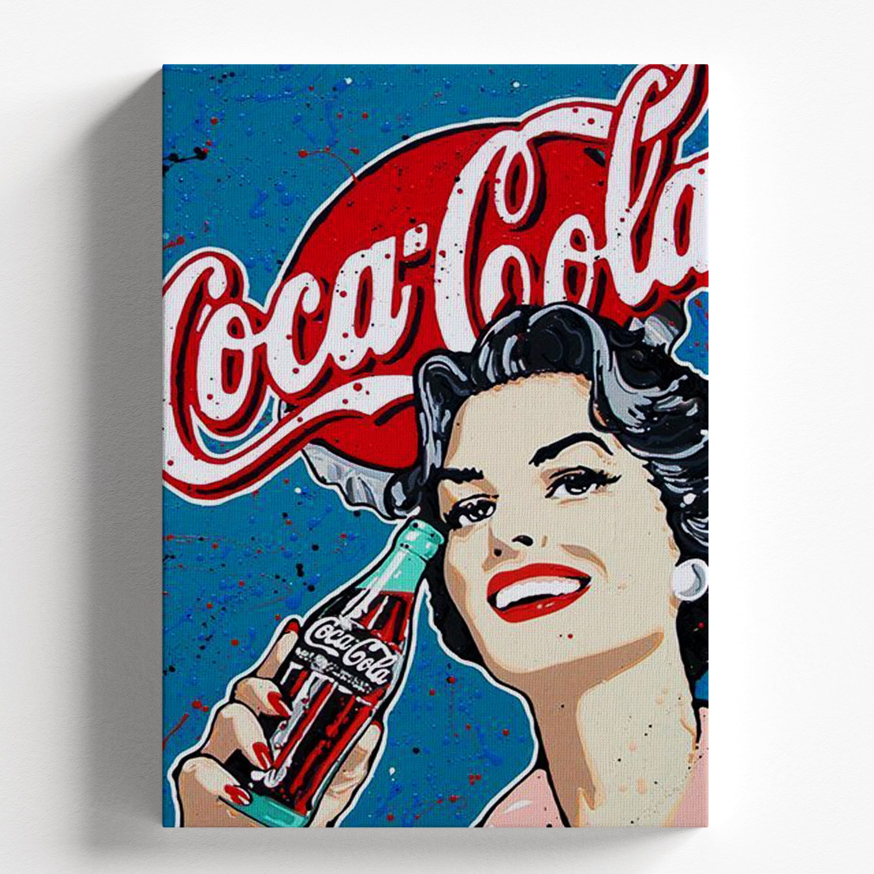 Retro Woman with Coca-Cola Bottle