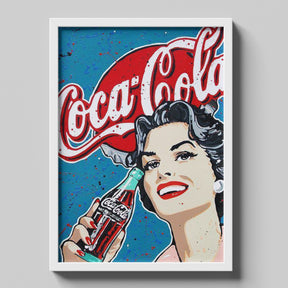 Retro Woman with Coca-Cola Bottle
