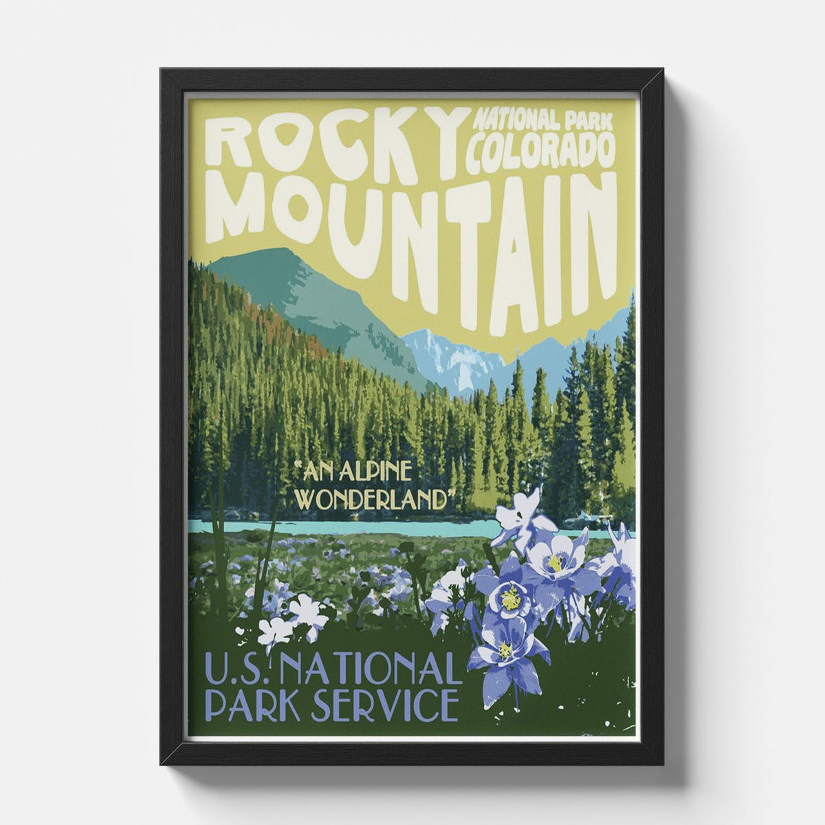 Alpine Wonderland - Vintage Rocky Mountain NP Poster