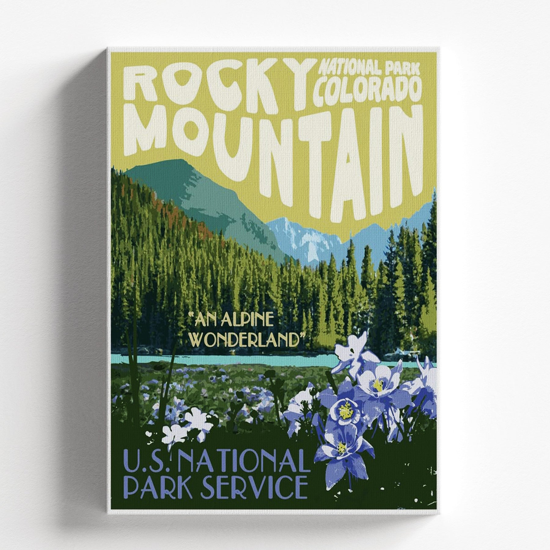 Alpine Wonderland - Vintage Rocky Mountain NP Poster