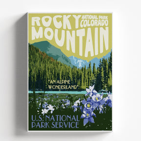 Alpine Wonderland - Vintage Rocky Mountain NP Poster