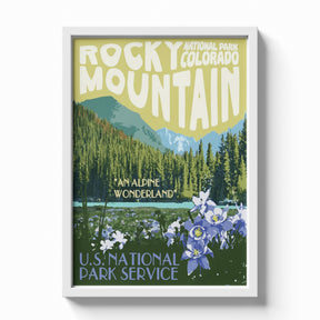 Alpine Wonderland - Vintage Rocky Mountain NP Poster