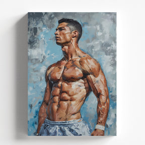 Cristiano Ronaldo Physique Athlete Portrait Art Poster