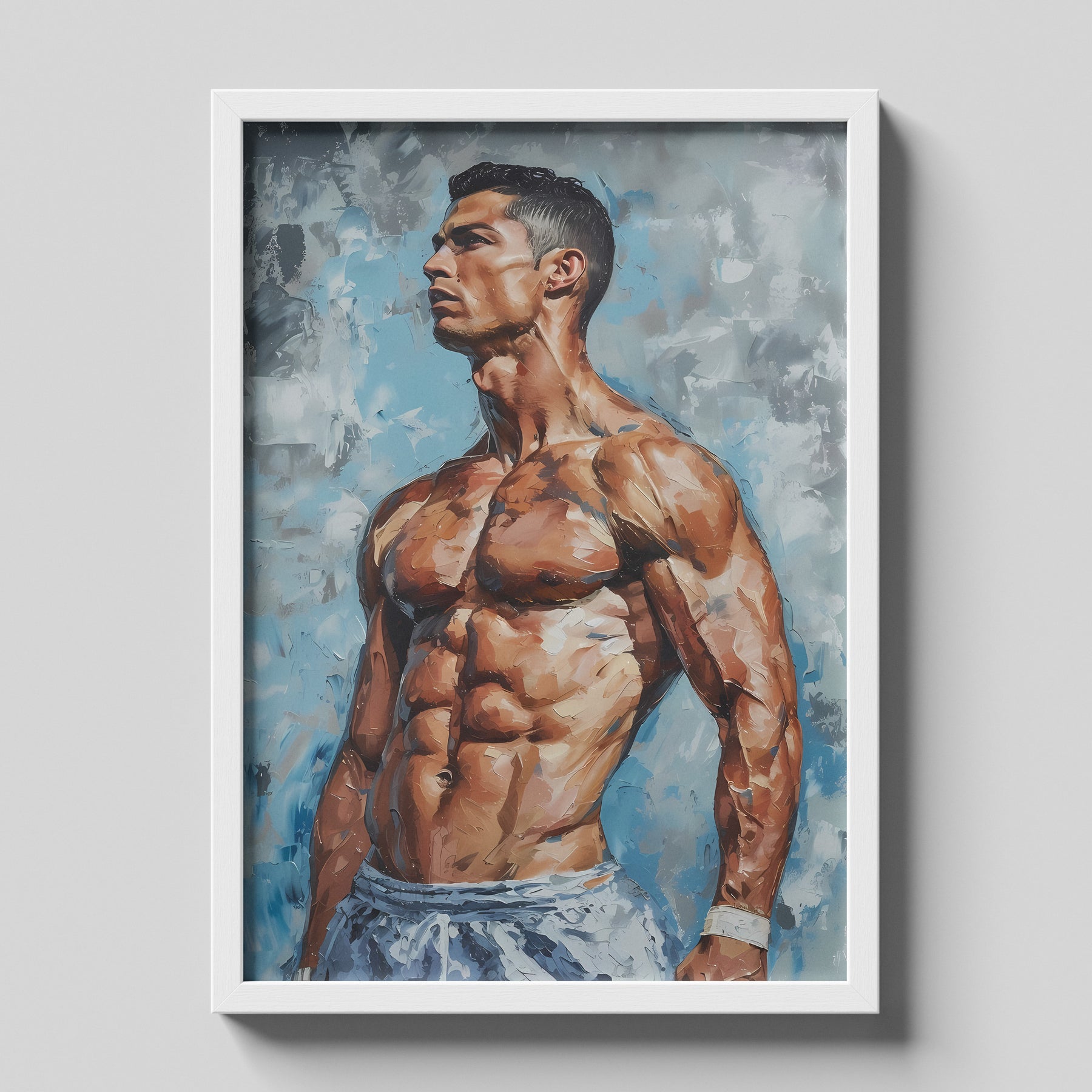 Cristiano Ronaldo Physique Athlete Portrait Art Poster