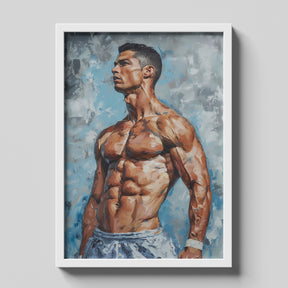 Cristiano Ronaldo Physique Athlete Portrait Art Poster