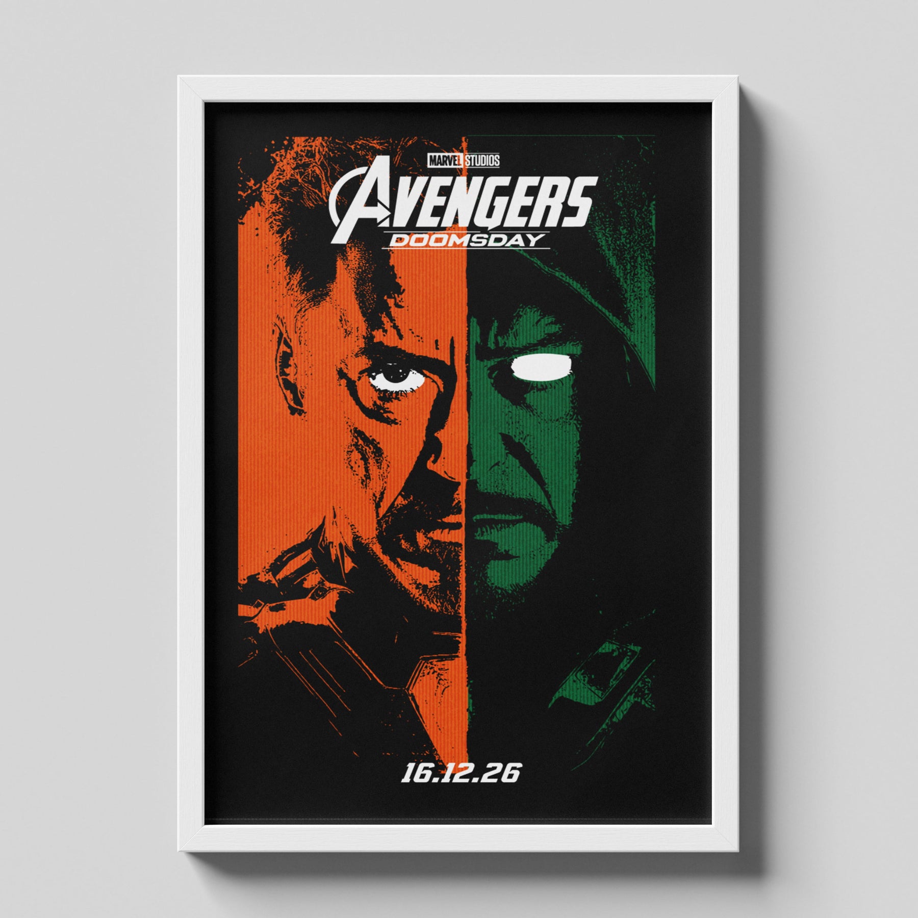 Avengers Doomsday Framed Poster - Doctor Doom x Iron Man Marvel Wall Art