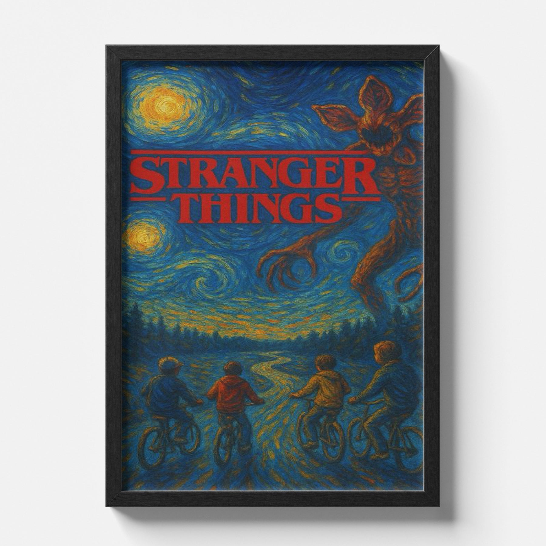Stranger Things Starry Night Poster