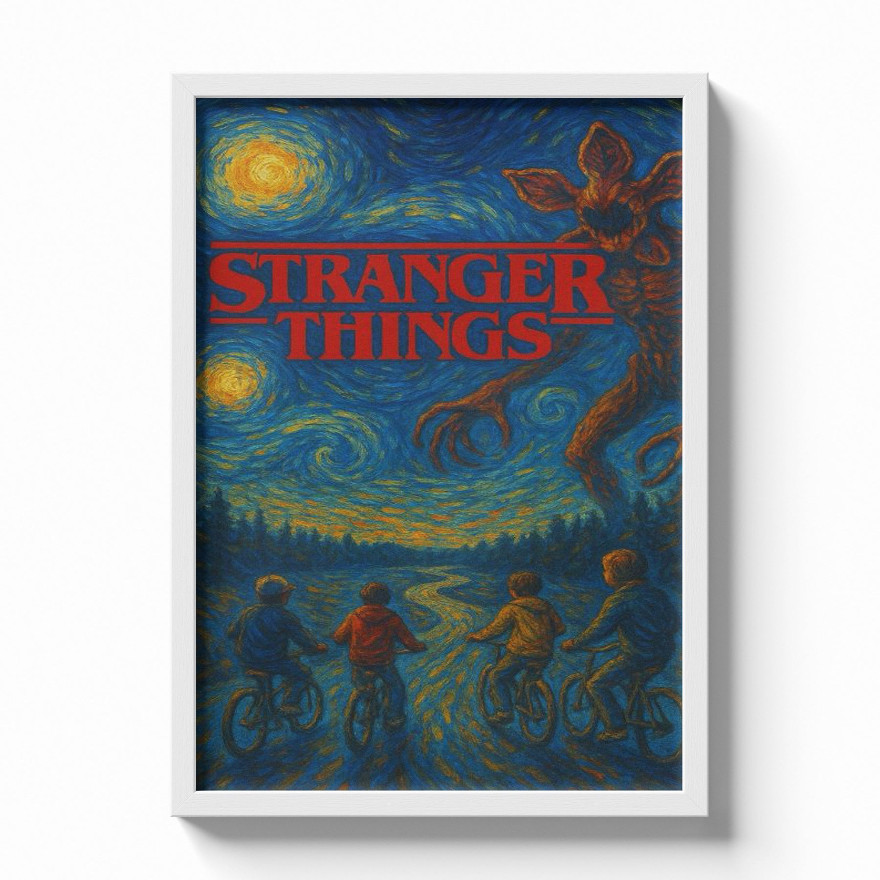 Stranger Things Starry Night Poster