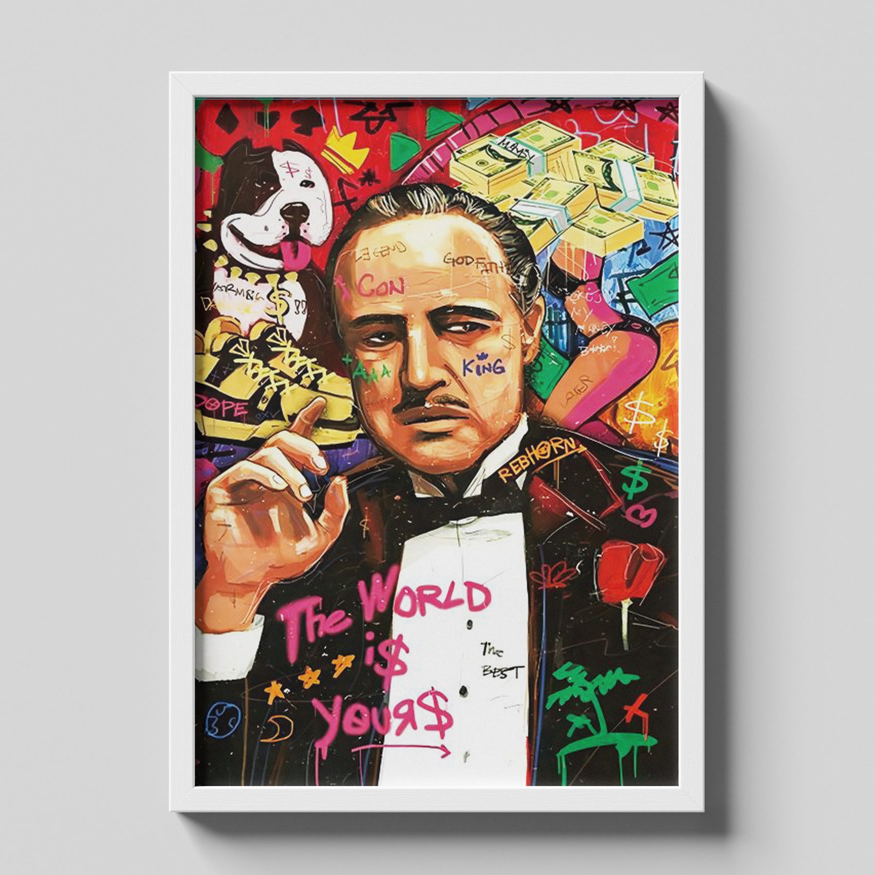 Godfather Pop Art Graffiti Cinematic Movie Poster