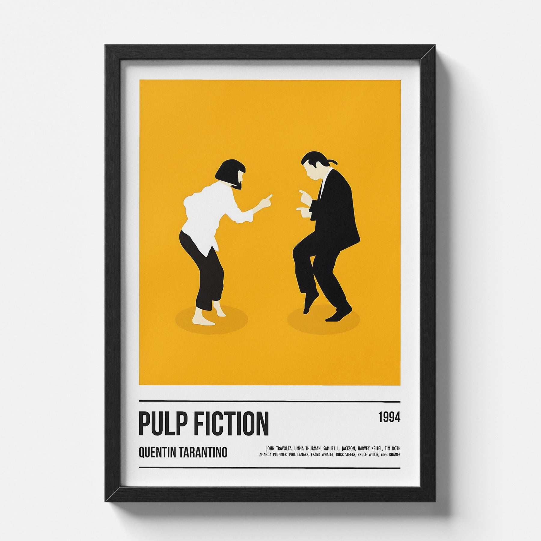 Pulp Fiction Minimalist Dance Scene Movie Poster Art