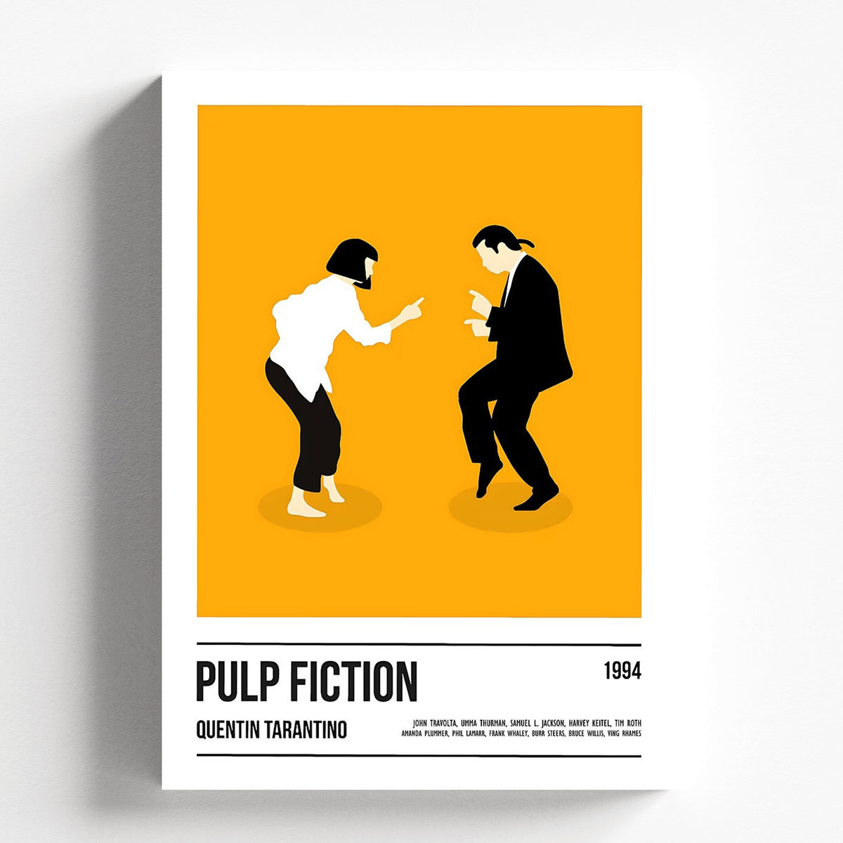 Pulp Fiction Minimalist Dance Scene Movie Poster Art