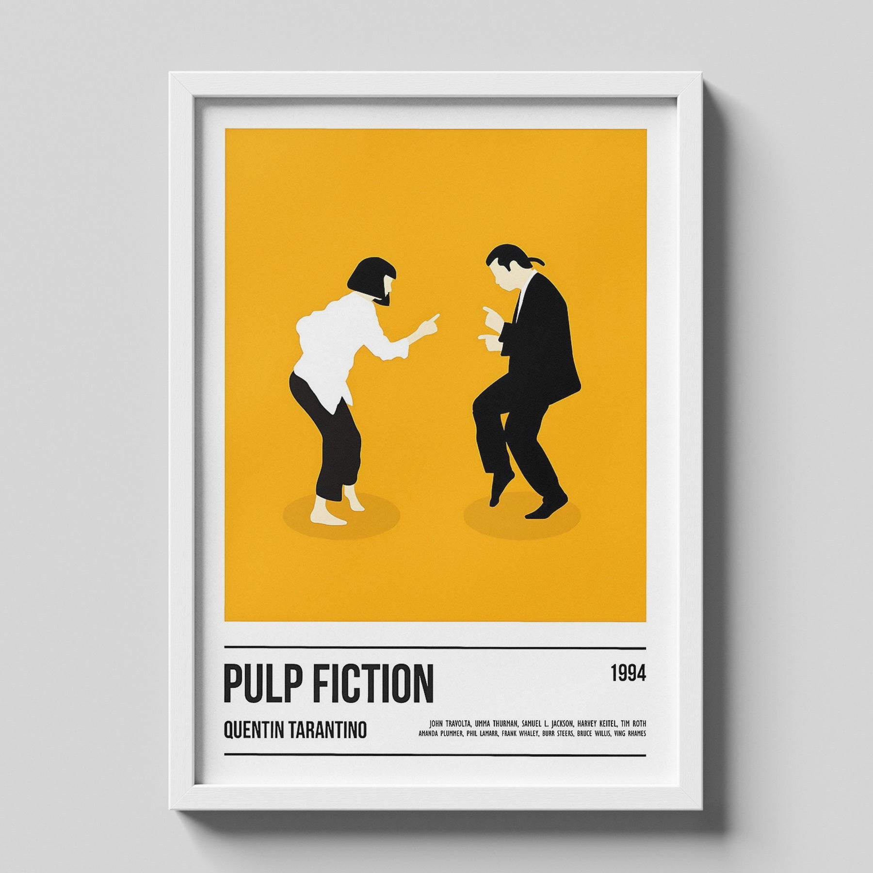 Pulp Fiction Minimalist Dance Scene Movie Poster Art