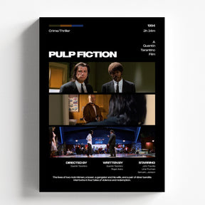 Pulp Fiction Cinematic Collage Minimalist Movie Poster Art