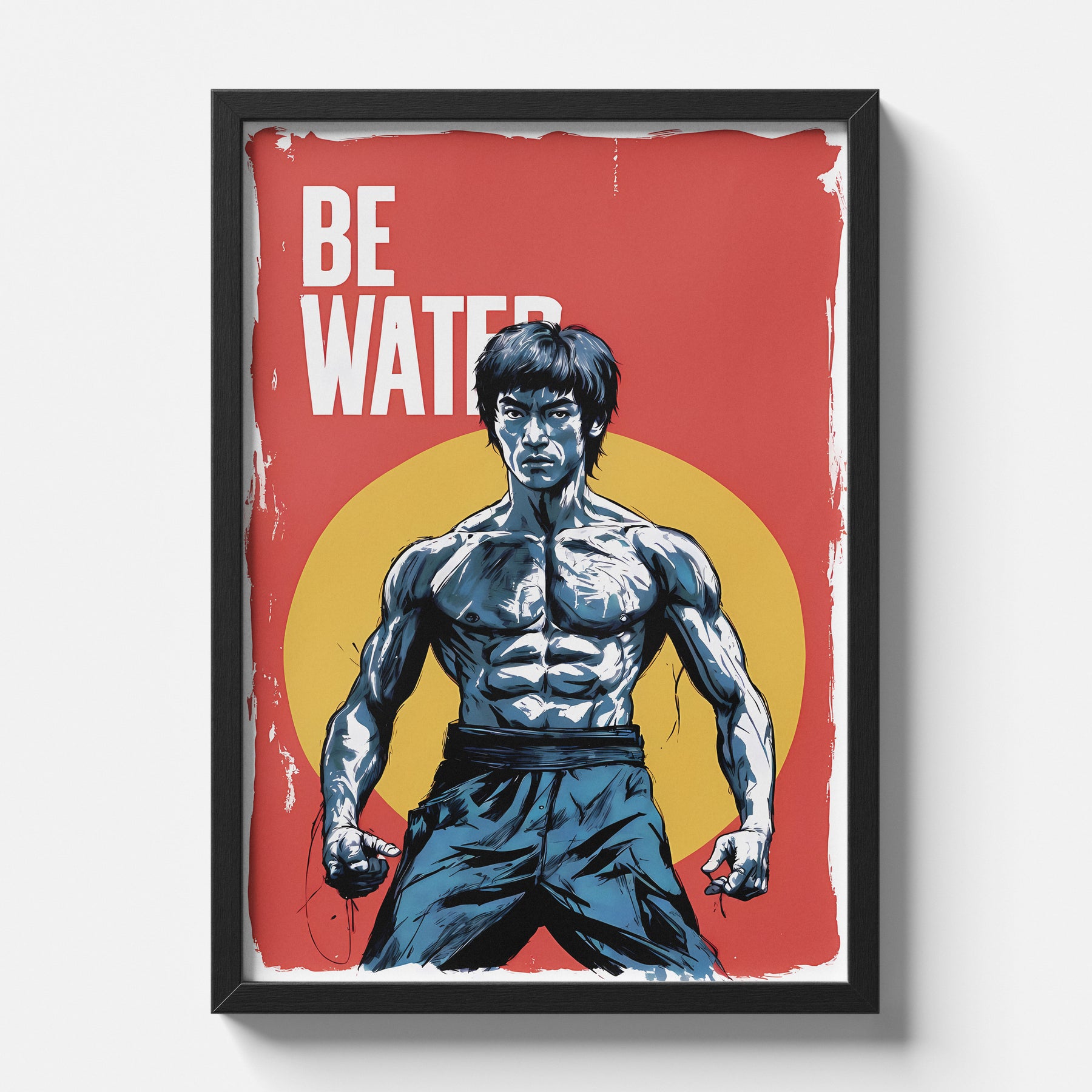 Be Water Bruce Lee Martial Arts Motivation Poster