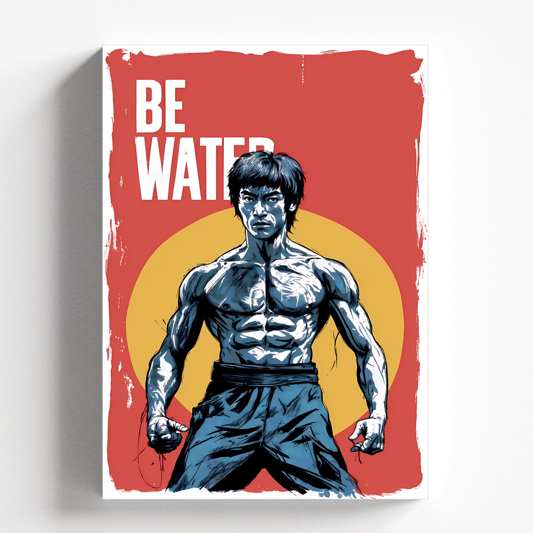 Be Water Bruce Lee Martial Arts Motivation Poster