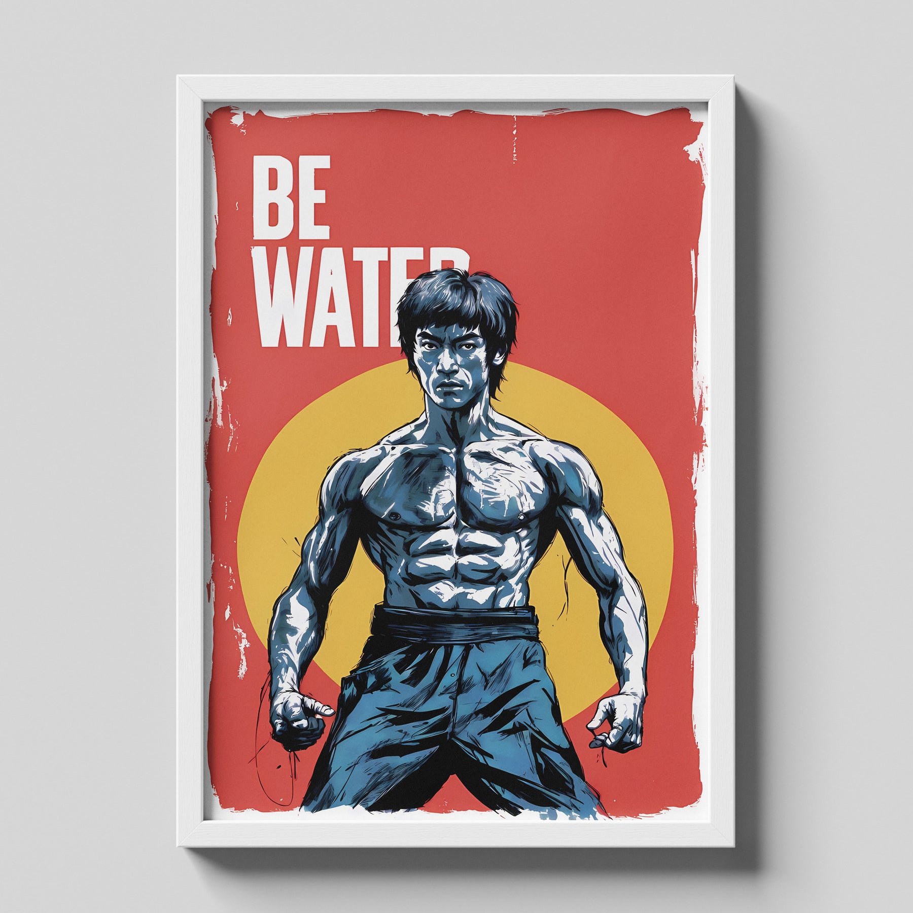 Be Water Bruce Lee Martial Arts Motivation Poster