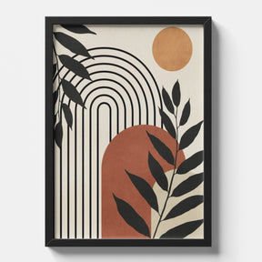 Boho with Arch & Leaf Artwork