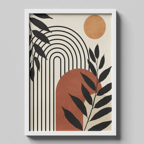 Boho with Arch & Leaf Artwork