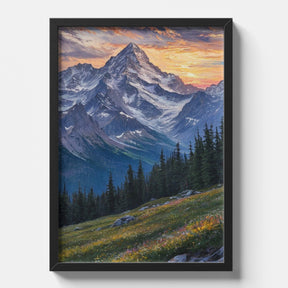 Mountain Landscape at Sunset