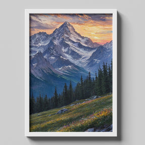Mountain Landscape at Sunset