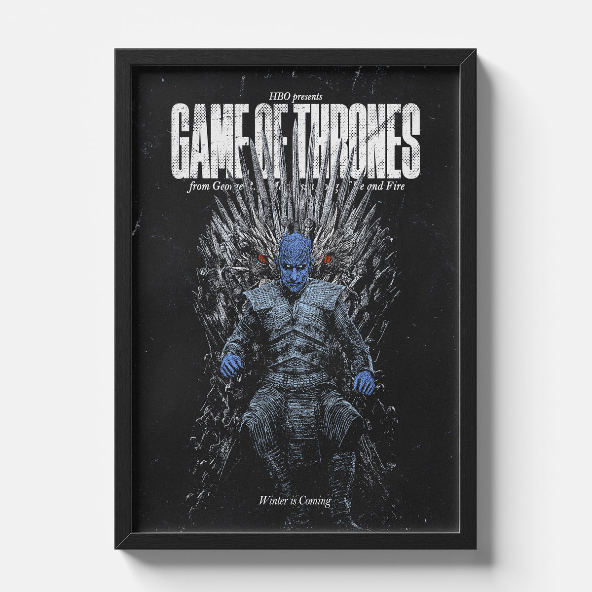 Game of Thrones Night King Iron Throne Poster