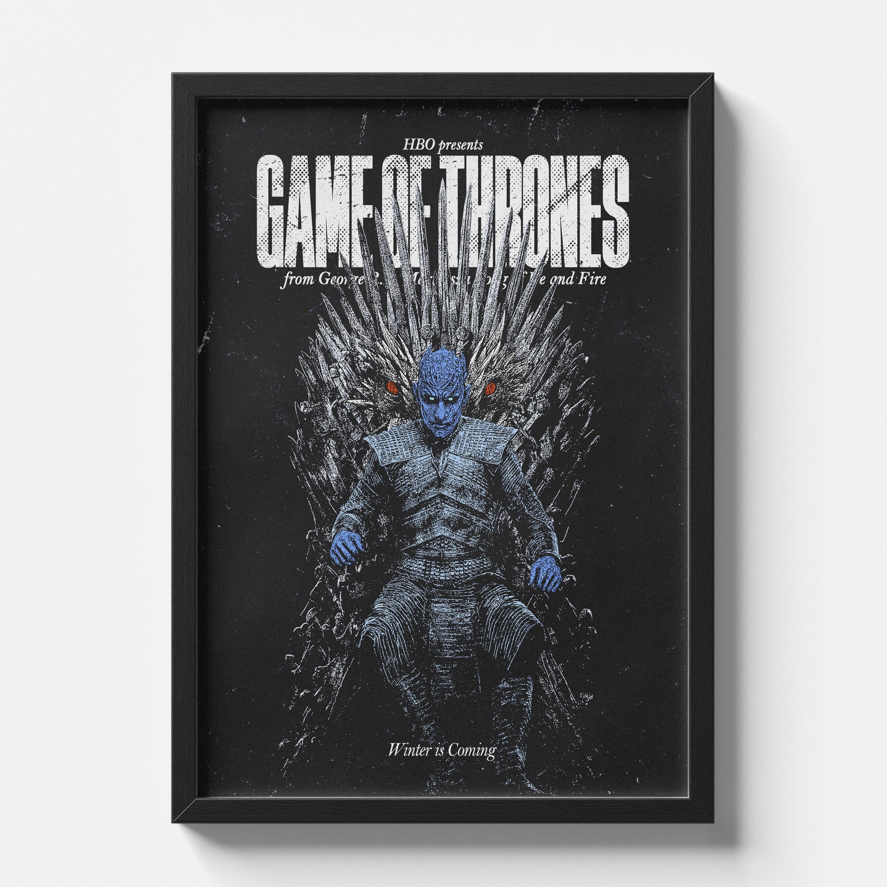 Game of Thrones Night King Iron Throne Poster