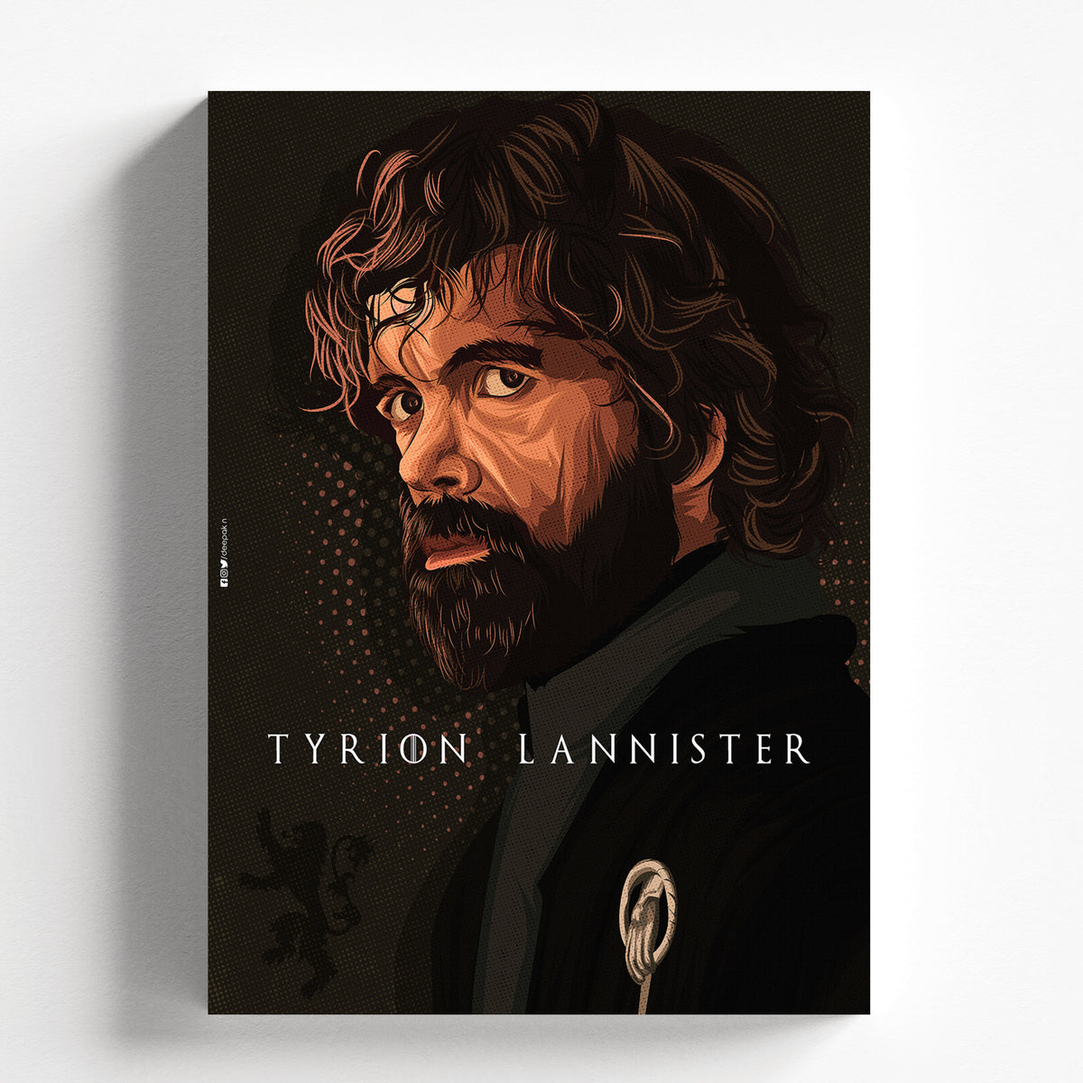 Tyrion Lannister Portrait Poster – Game of Thrones Minimal Character Art